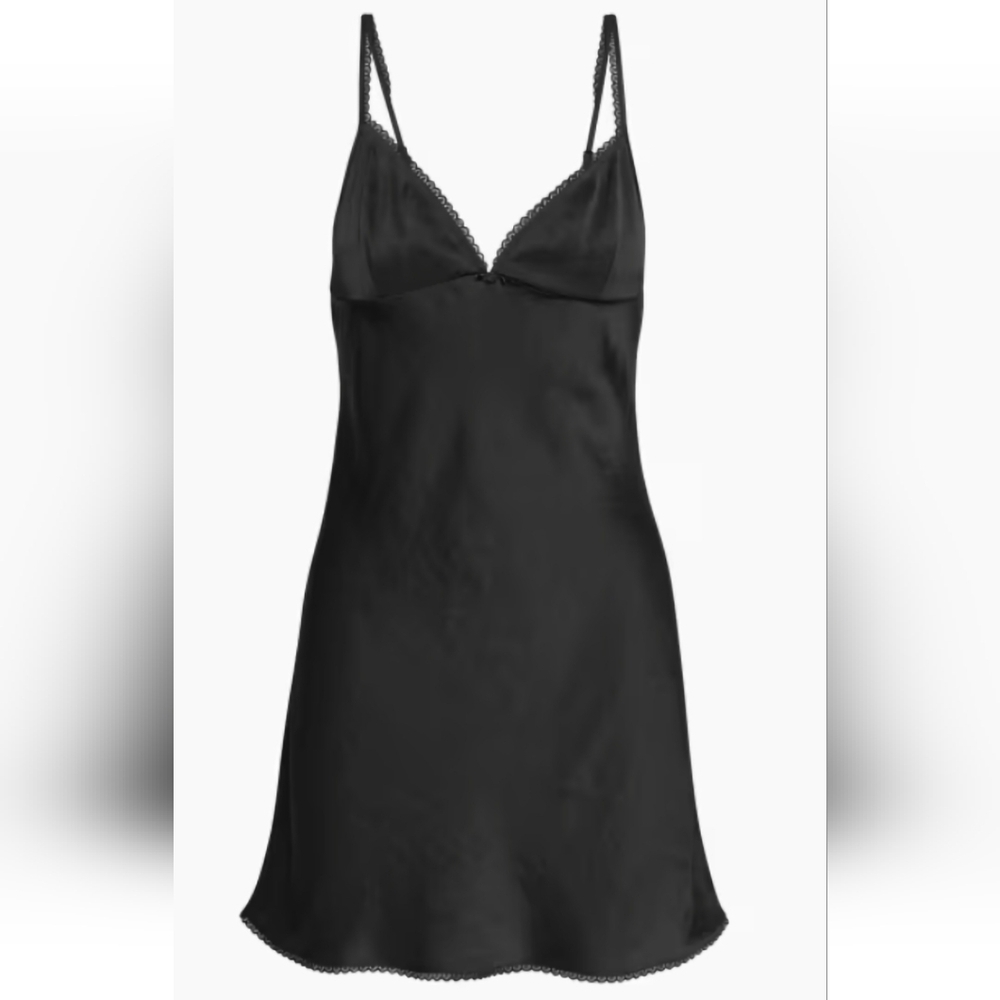 Aritzia Wilfred Satin Dress in Black-Size XS